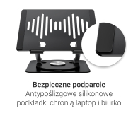 Silver Monkey Aluminiowa obrotowa podstawka pod laptopa Ergo 360 - 1479559 - zdjęcie 5